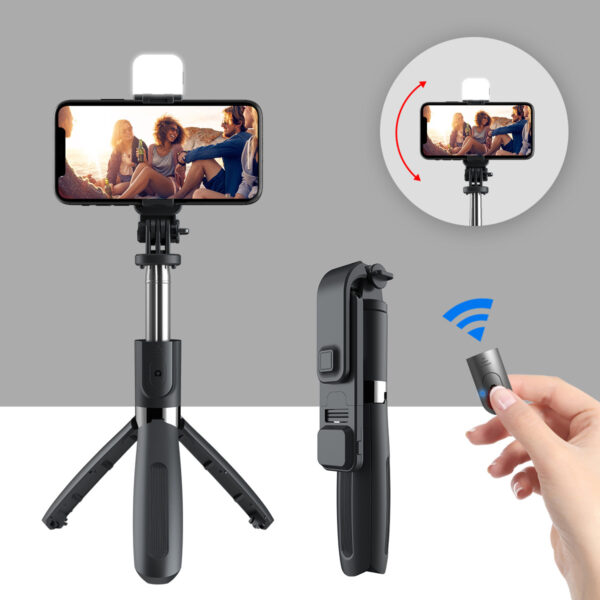 3 In1 Bluetooth Wireless Selfie Stick Tripod 102cm Foldable & Monopods Universal Phone Tripod - Image 3