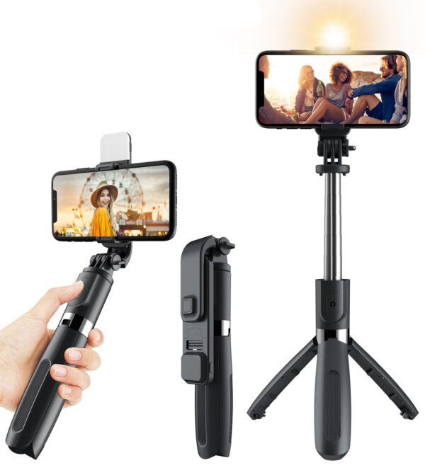 3 In1 Bluetooth Wireless Selfie Stick Tripod 102cm Foldable & Monopods Universal Phone Tripod - Image 4